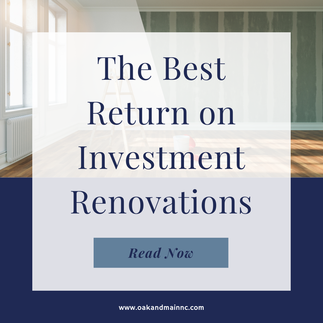 An image with the blog title, "The Best Return on Investment Renovations."
