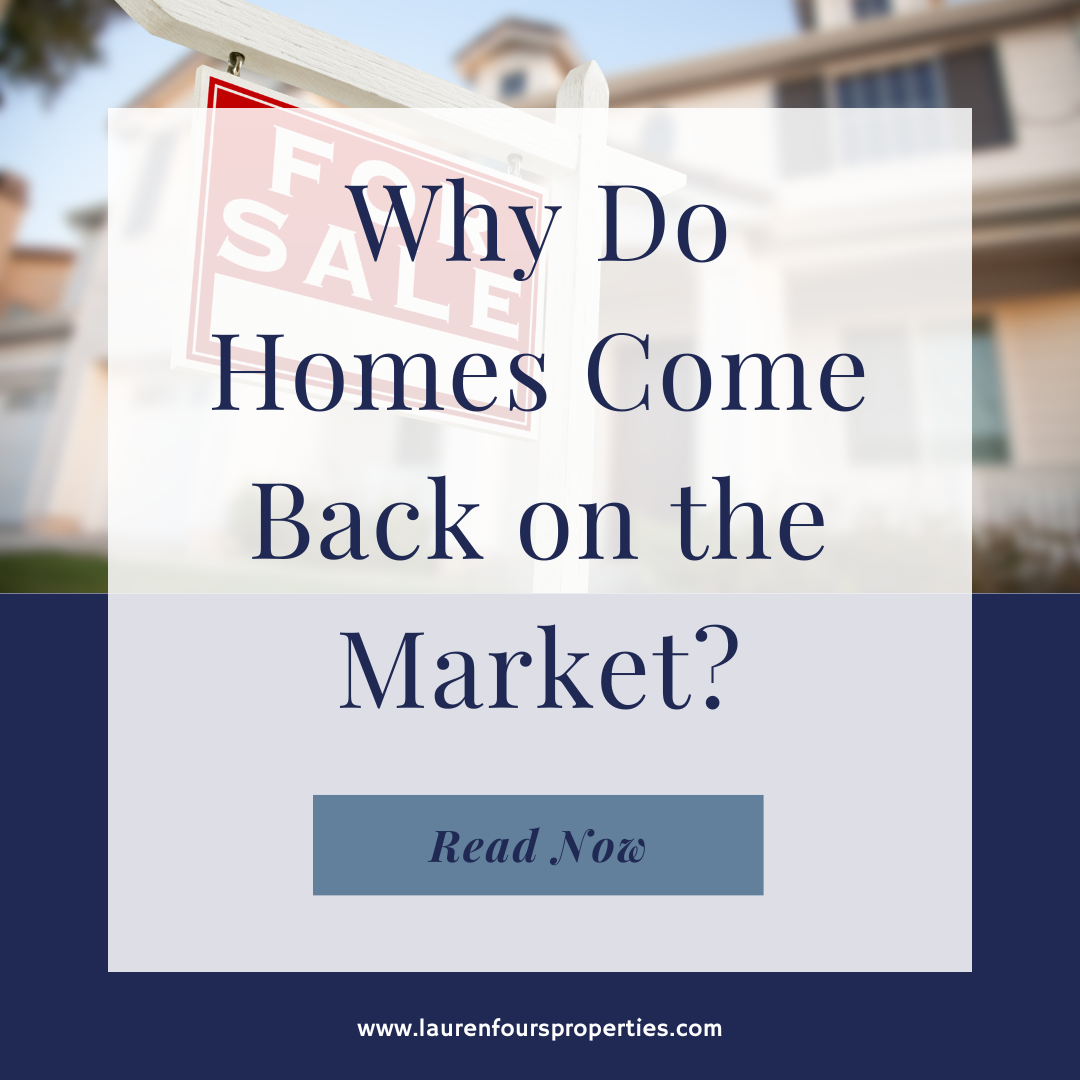An image with the blog post title, "Why Do Homes Come Back on the Market?"