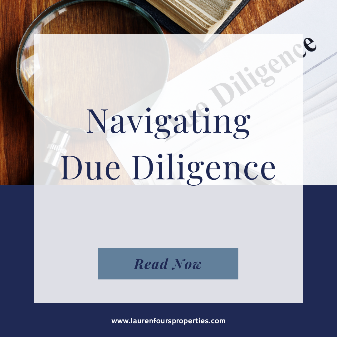 An image with the blog post title, "Navigating Due Diligence."