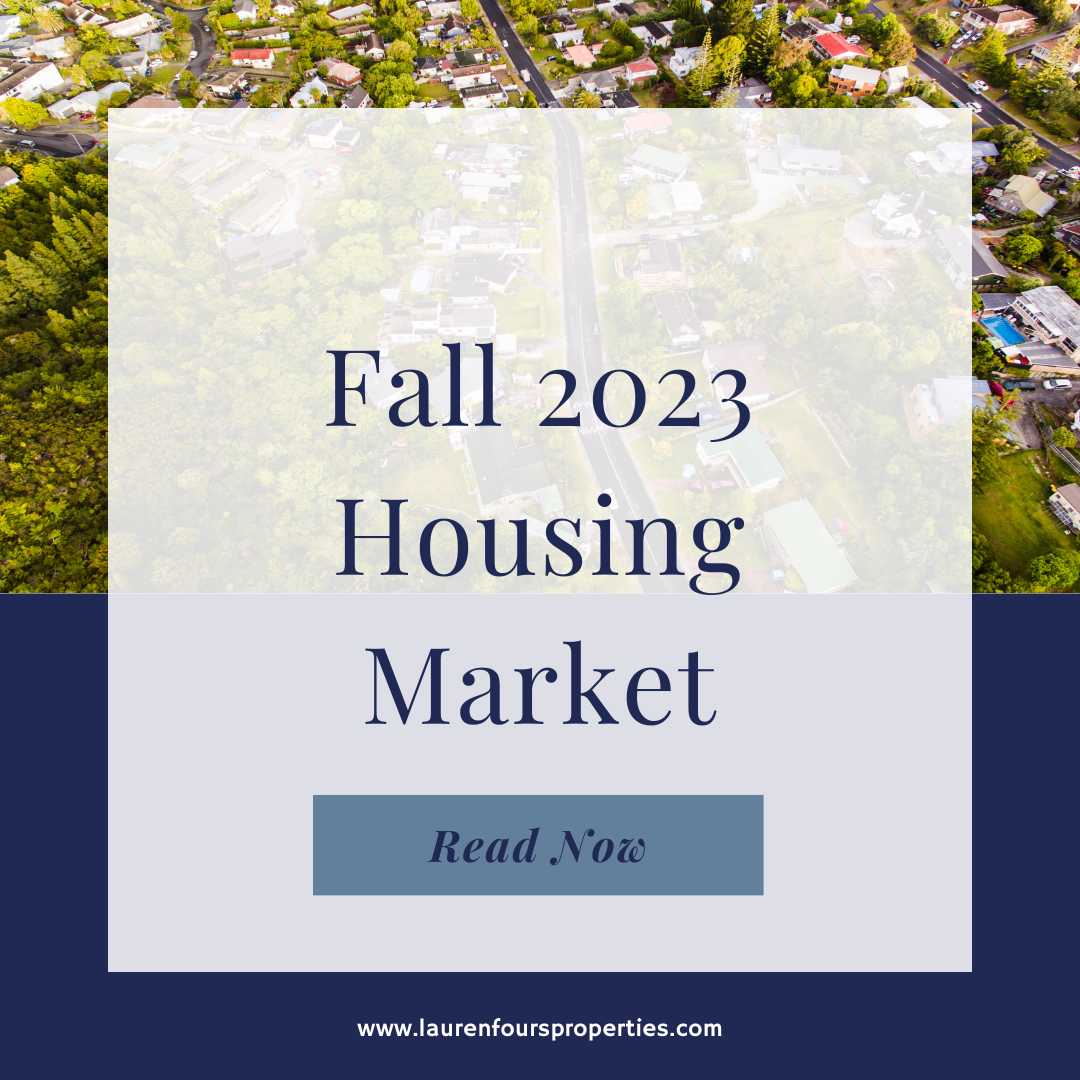 An image with the blog post title, "Fall 2023 Housing Market."