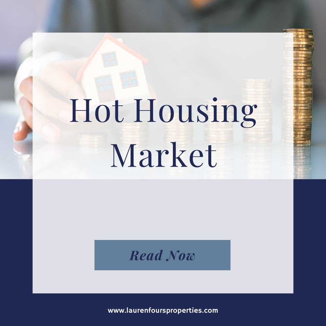 An image with the blog post title, "Hot Housing Market."