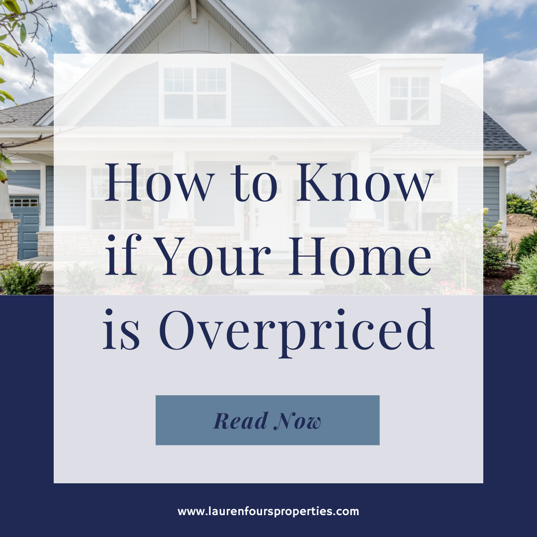 An image with the blog title, "How to Know if Your Home is Overpriced."