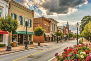 holly springs nc neighborhoods, small town downtown